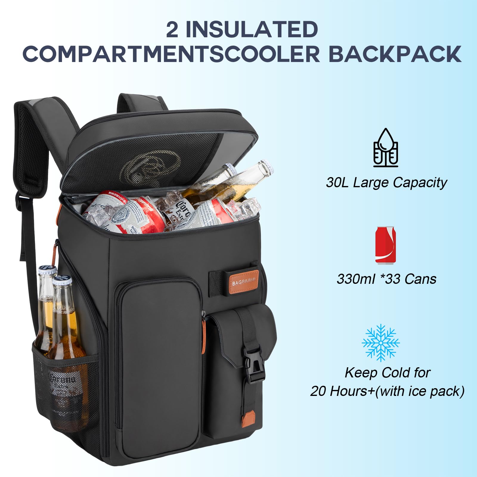 BAGPARKK fitted over suitcase handle showing trolley sleeve for effortless travel carry