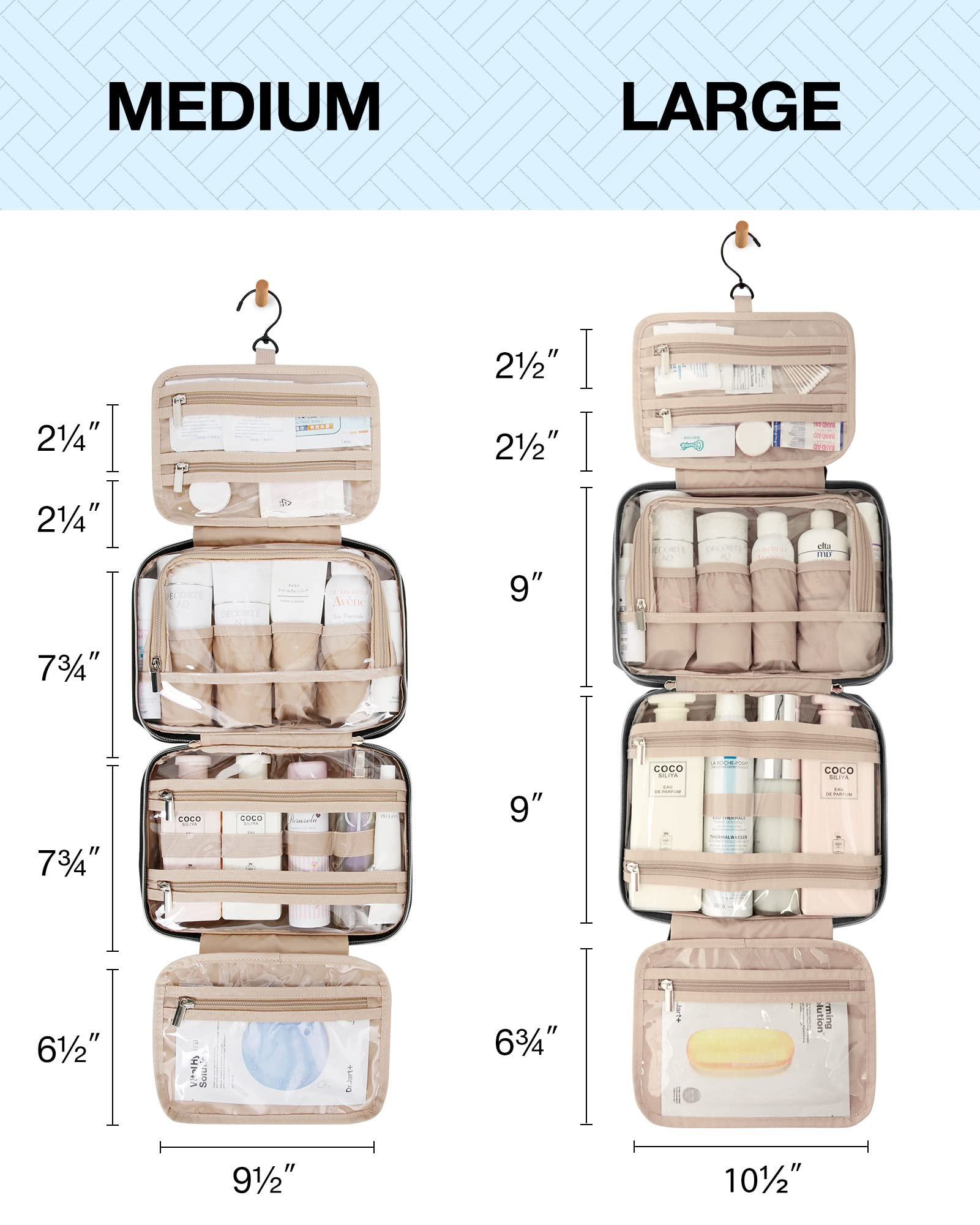 BAGSMART double zipper closeup for fast access and durability