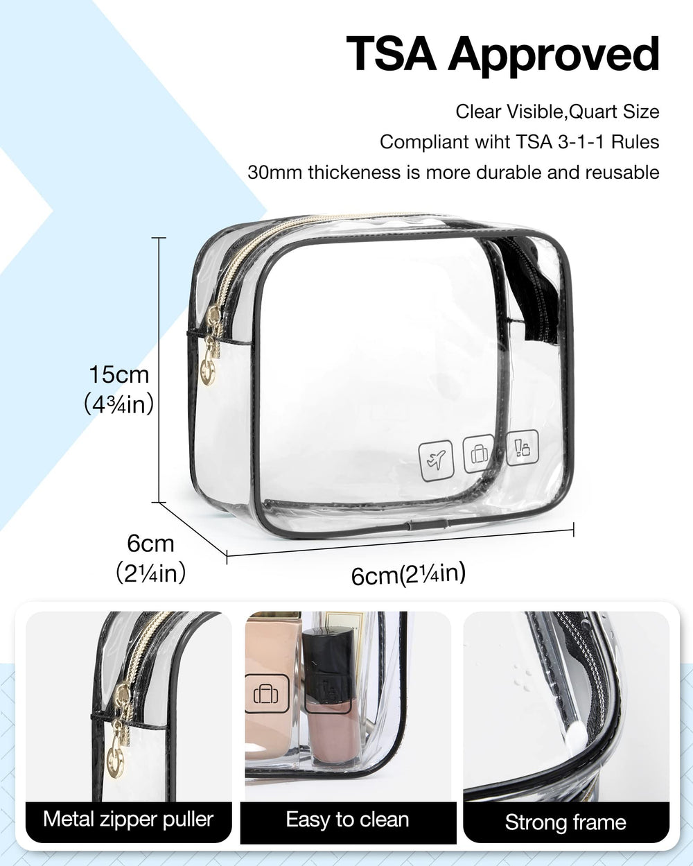 BAGSMART swivel hook and handle for convenient hanging
