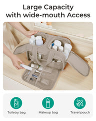 BAGSMART waterproof front pocket keeping damp items separate and easy to clean