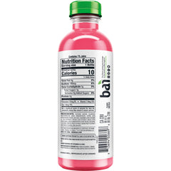 Bai label close-up highlighting ingredients and antioxidant benefit