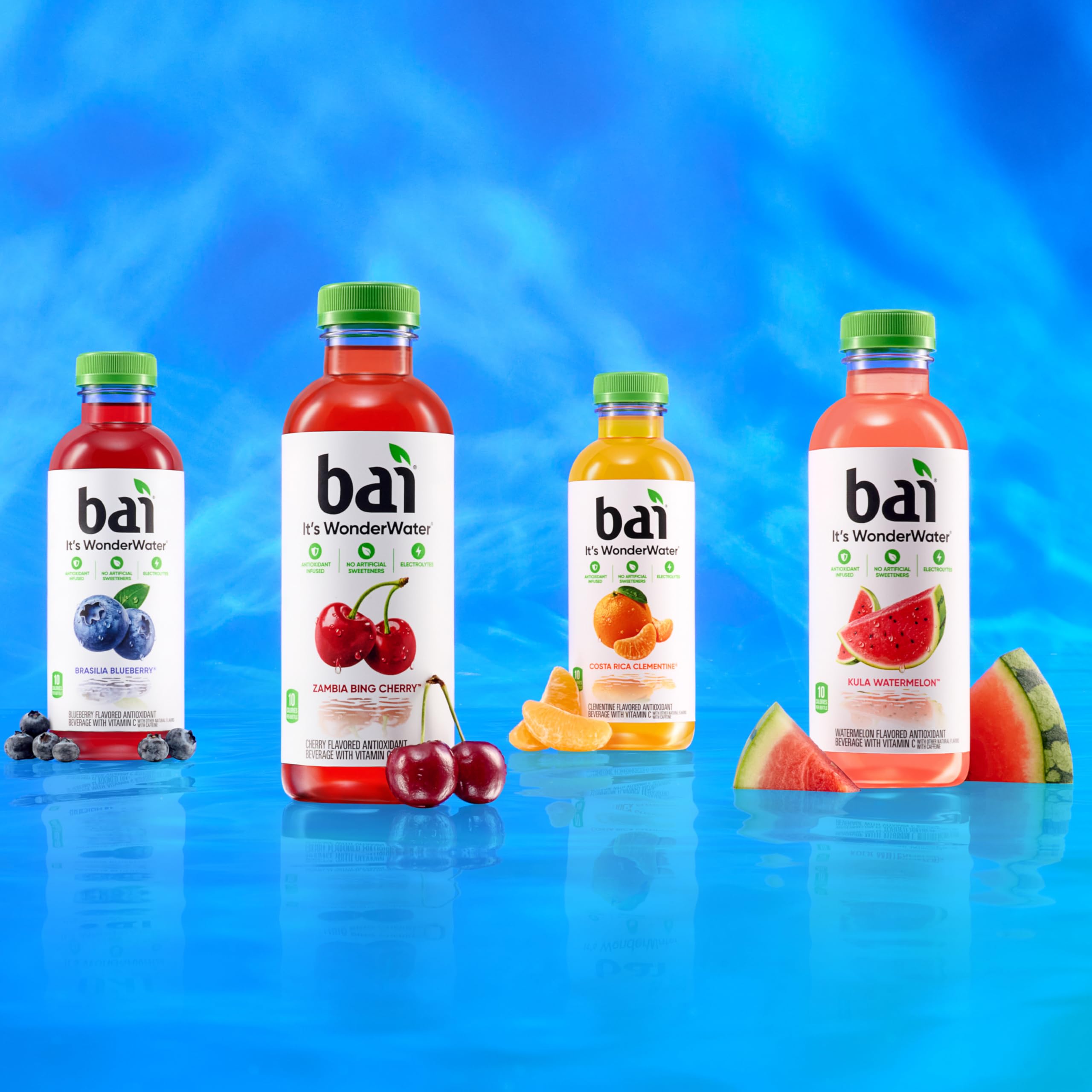 Twelve-pack of Bai bottles demonstrating bulk convenience benefit