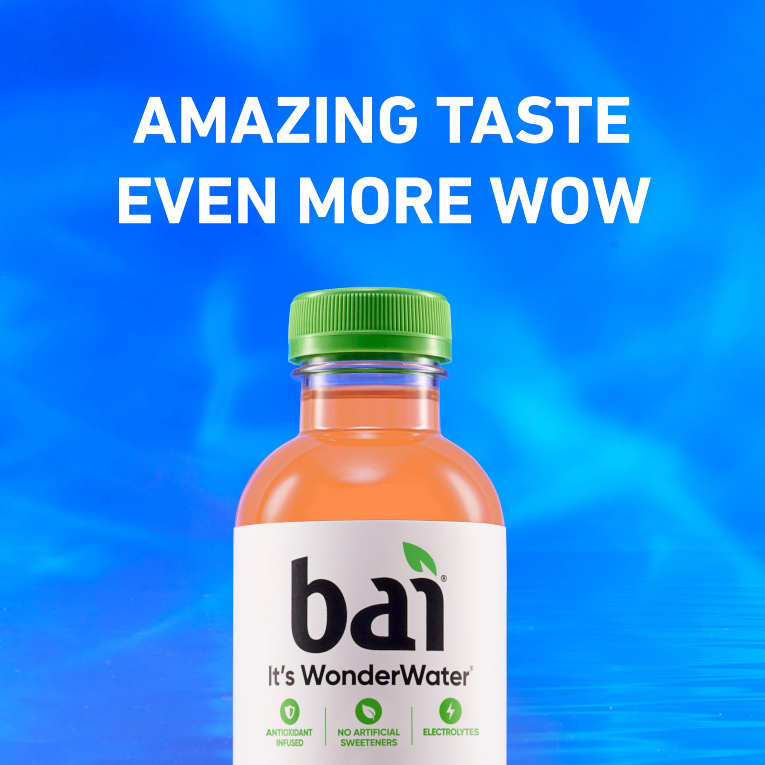 12-pack of Bai bottles in a fridge showing multipack storage convenience