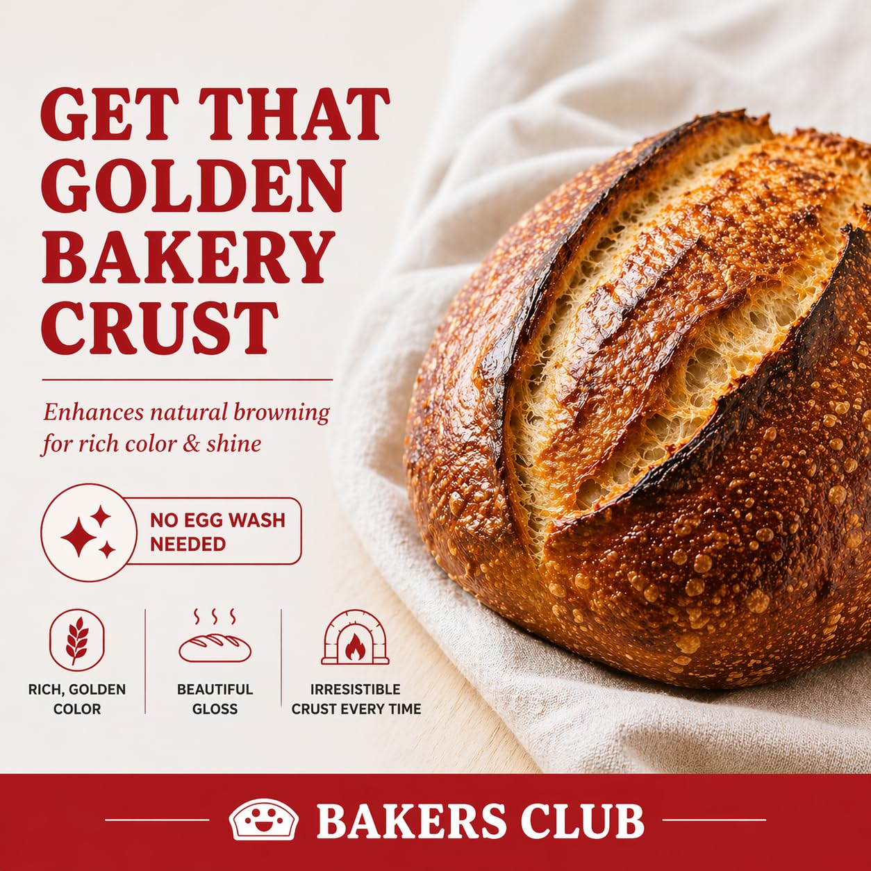 BAKERS CLUB EST 1991 pretzels on wooden board showing golden shine benefit