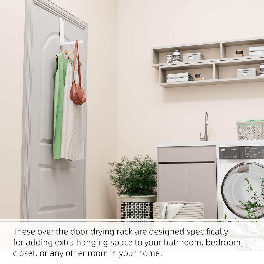 BAKON installed in bathroom holding towels for faster drying