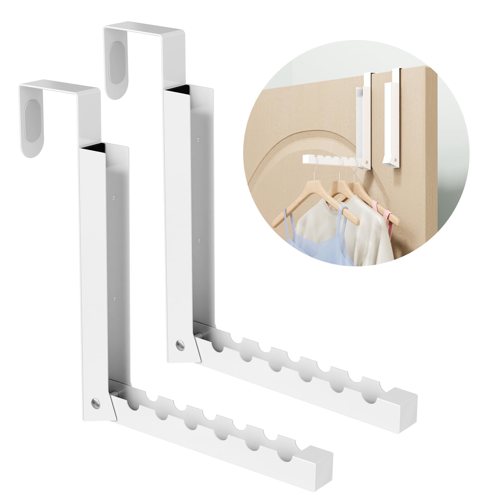 BAKON front view on door showing compact hanging and easy access
