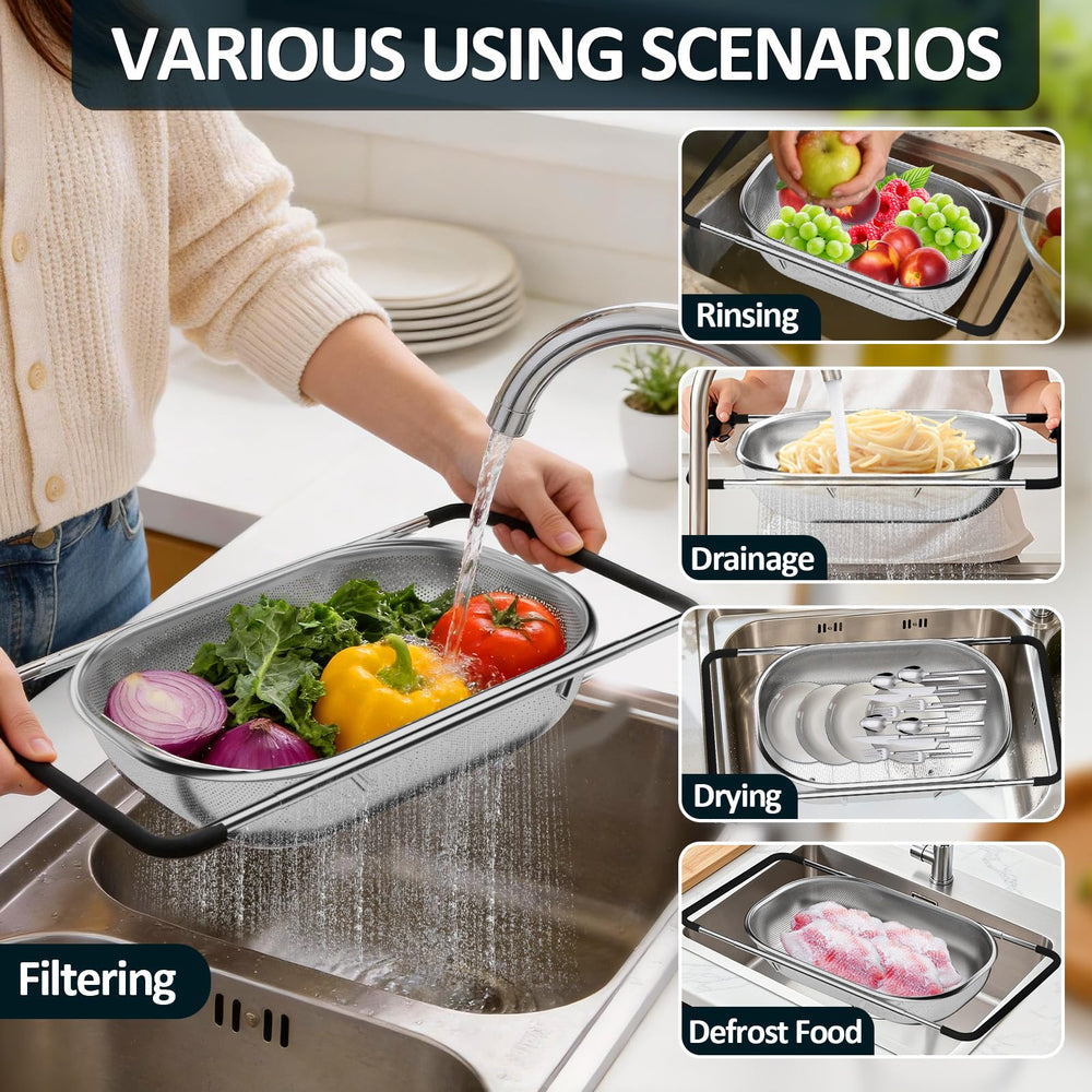Balavina fine mesh close-up highlighting stainless steel weave that prevents small food loss