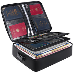 BALEINE front view of closed fireproof box showing durable shell and lock for protection