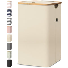 BALEINE front view of hamper showing modern silhouette and hidden laundry benefit