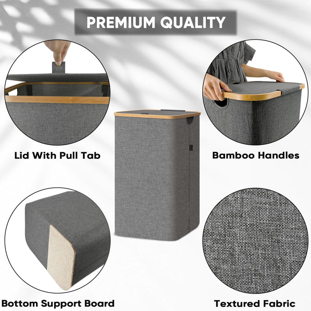 BALEINE lid open to show easy access and quick laundry loading benefit