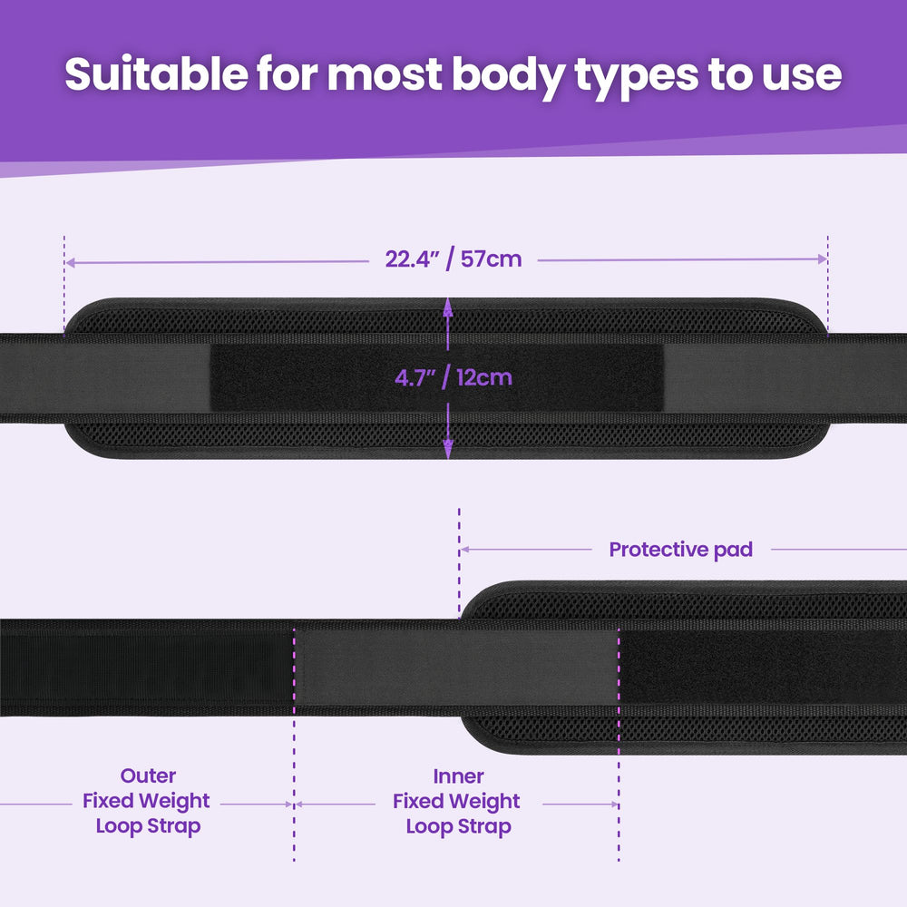 Balency close-up of long loop straps and fastenings for quick setup