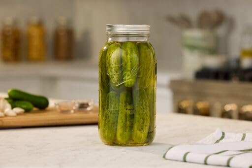 Ball jar with canned peaches inside illustrating food preservation benefit