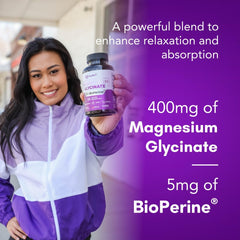 BallBuff label detail highlighting 400mg glycinate and BioPerine for potency