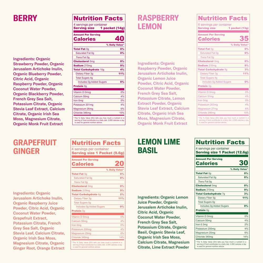 Ballerina Farm Berry packet close-up showing natural fruit flavor