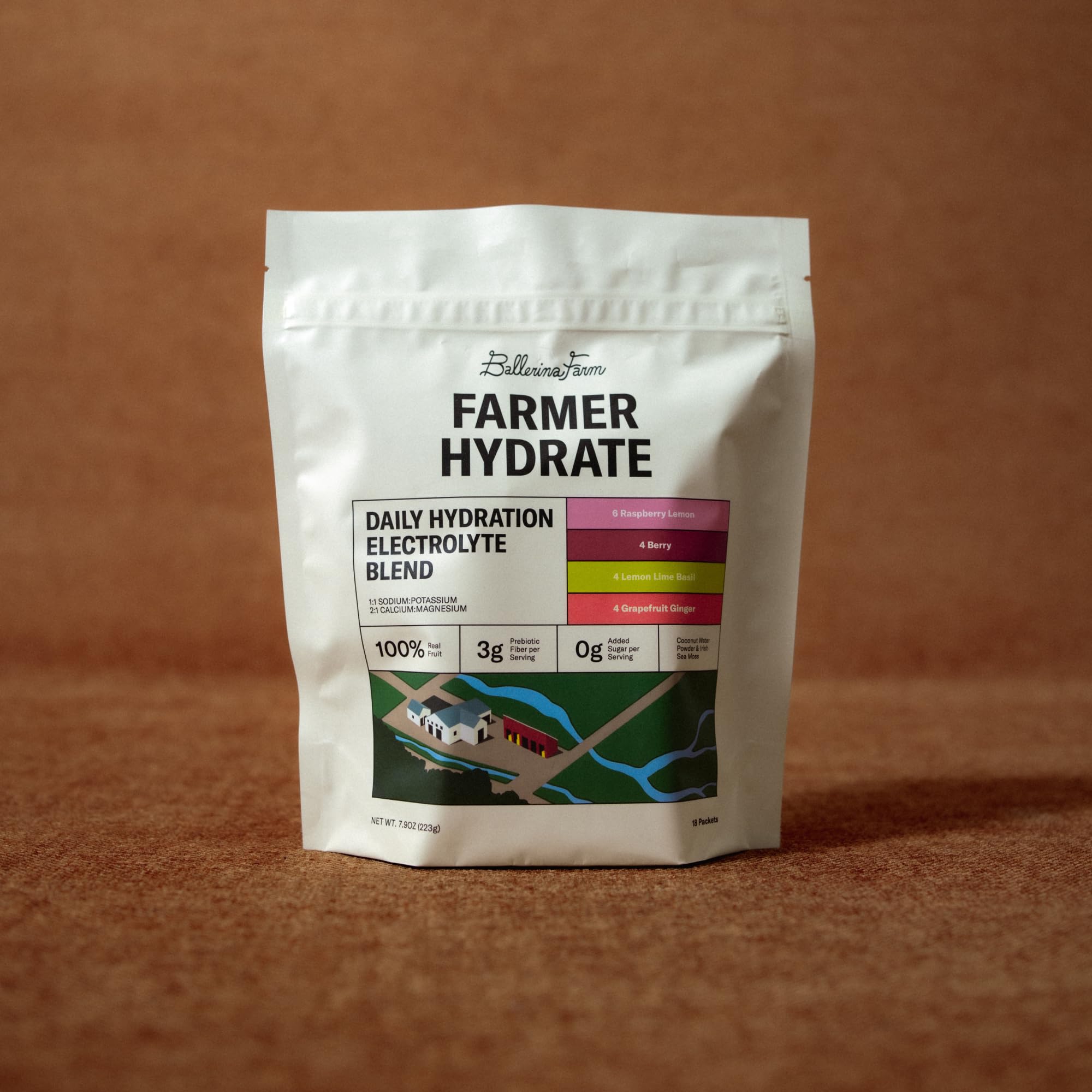 Ballerina Farm single-serve packets spread out for easy sampling