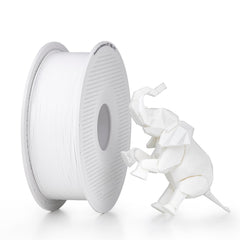 Bambu Lab front view of jade white 1kg spool showing label and RFID benefit