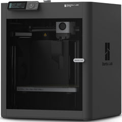 Bambu Lab P1S front view showing compact enclosed design and fast printing benefits