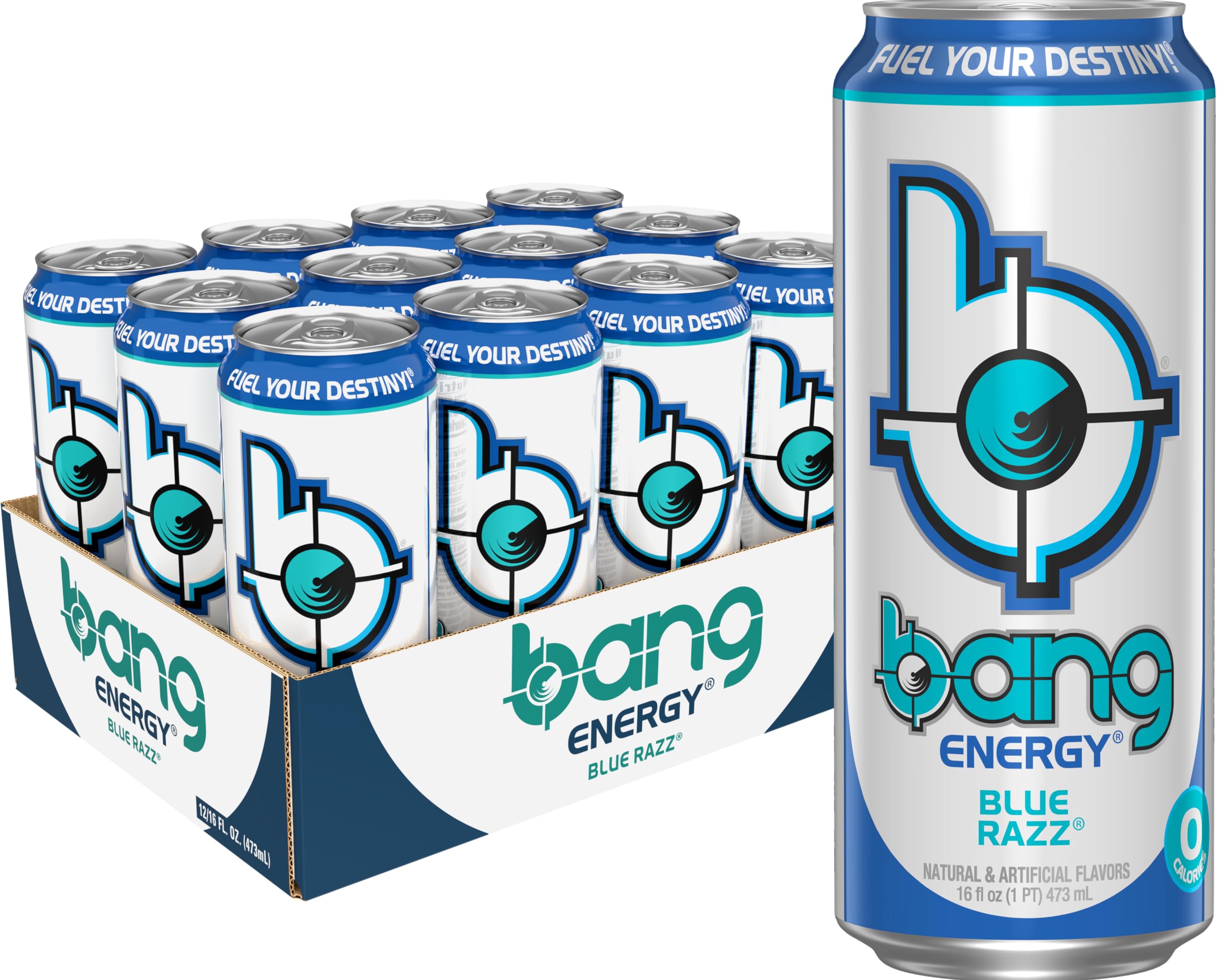 Bang Blue Razz ingredient panel displaying EAAs and CoQ10 for transparency
