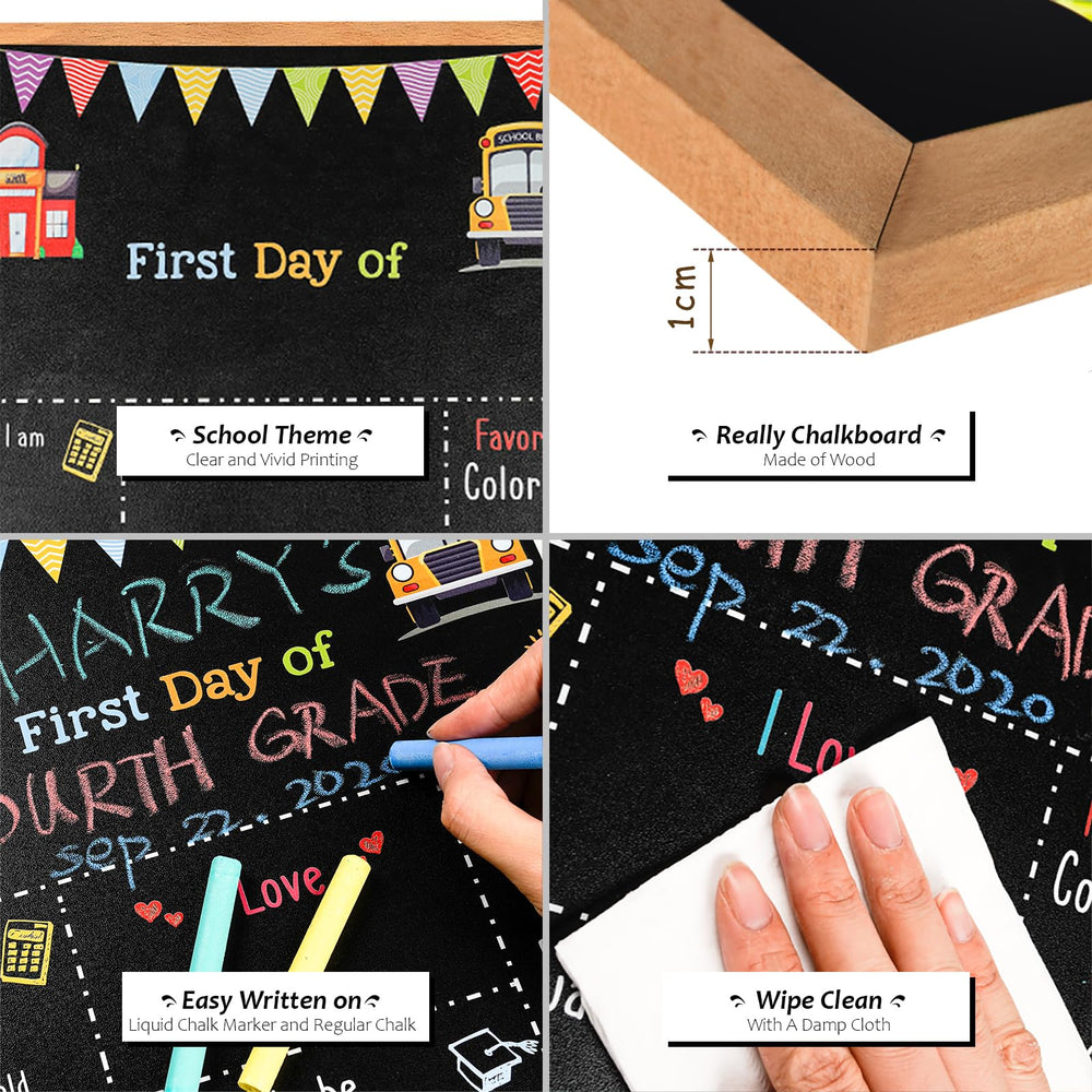 BAODLON writable surface closeup showing chalk marks and easy-clean benefit