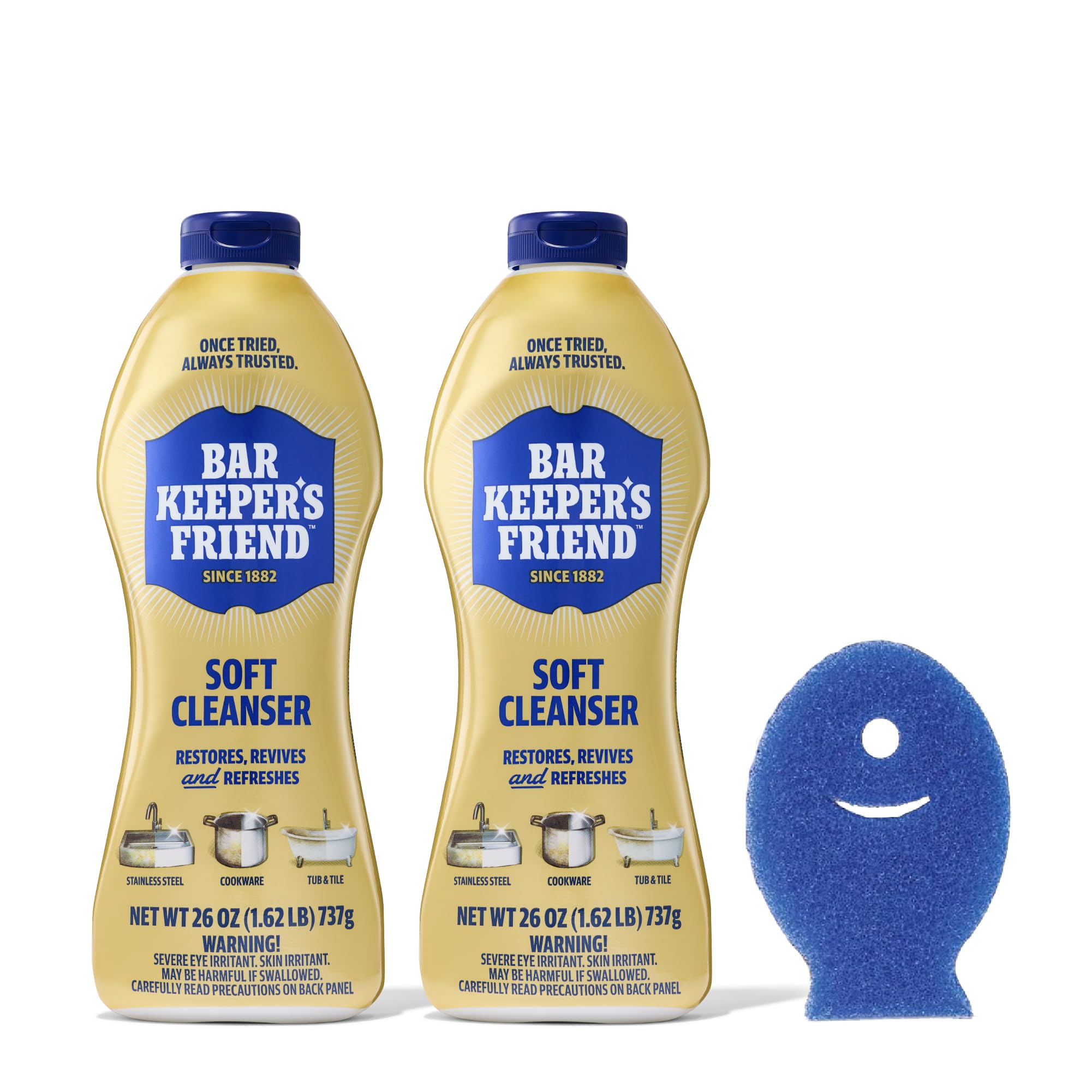Bar Keepers Friend front packaging showing twin 26 oz bottles for versatile cleaning
