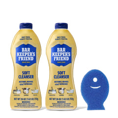 Bar Keepers Friend front packaging showing twin 26 oz bottles for versatile cleaning