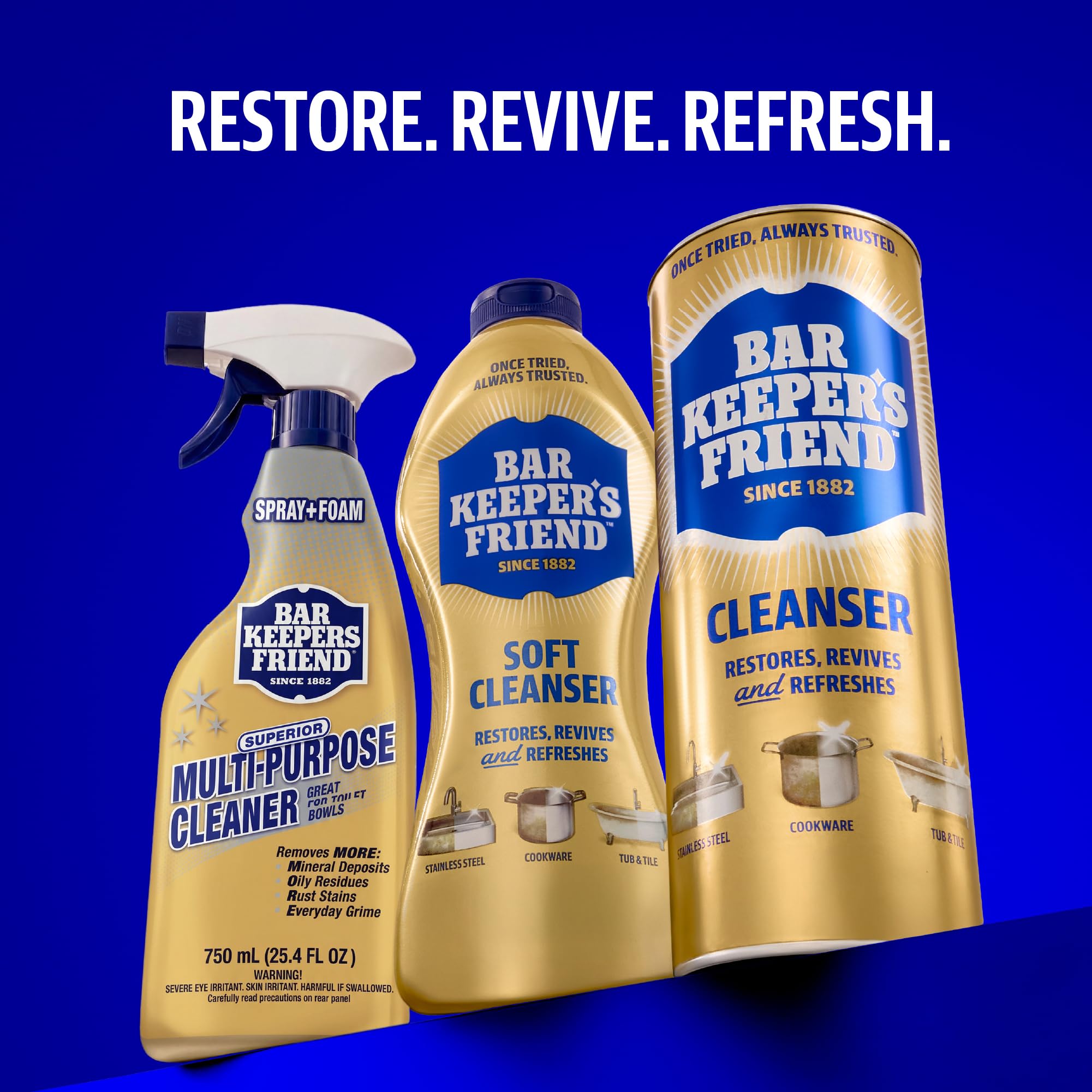 Bar Keepers Friend in action on grout lines lifting discoloration for cleaner tile