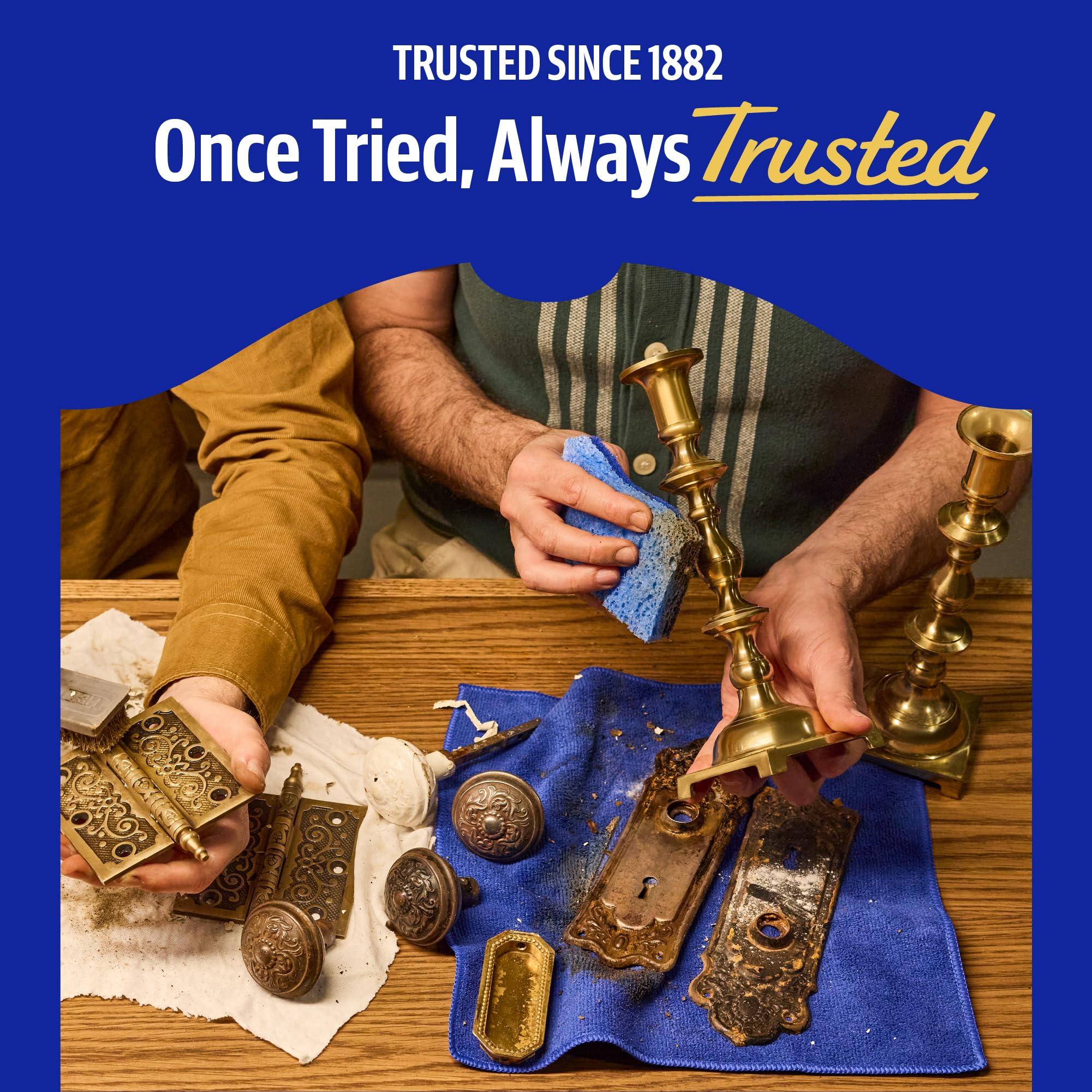 Bar Keepers Friend on copper pots restoring original luster and removing tarnish