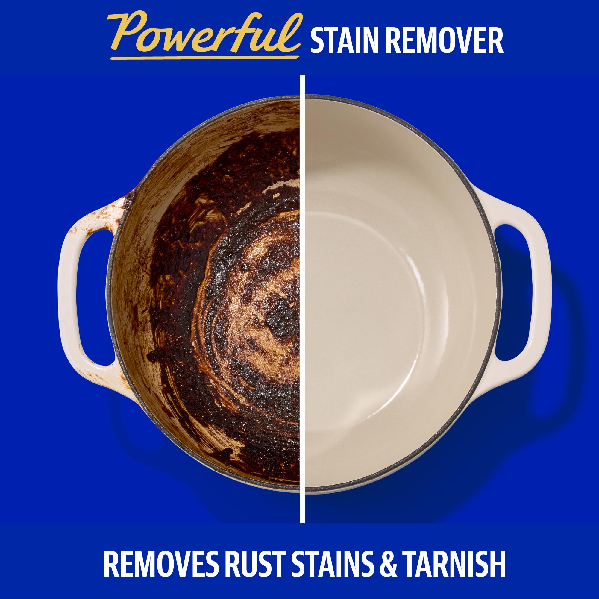 Bar Keepers Friend cleaning stainless steel sink removing water spots and restoring shine