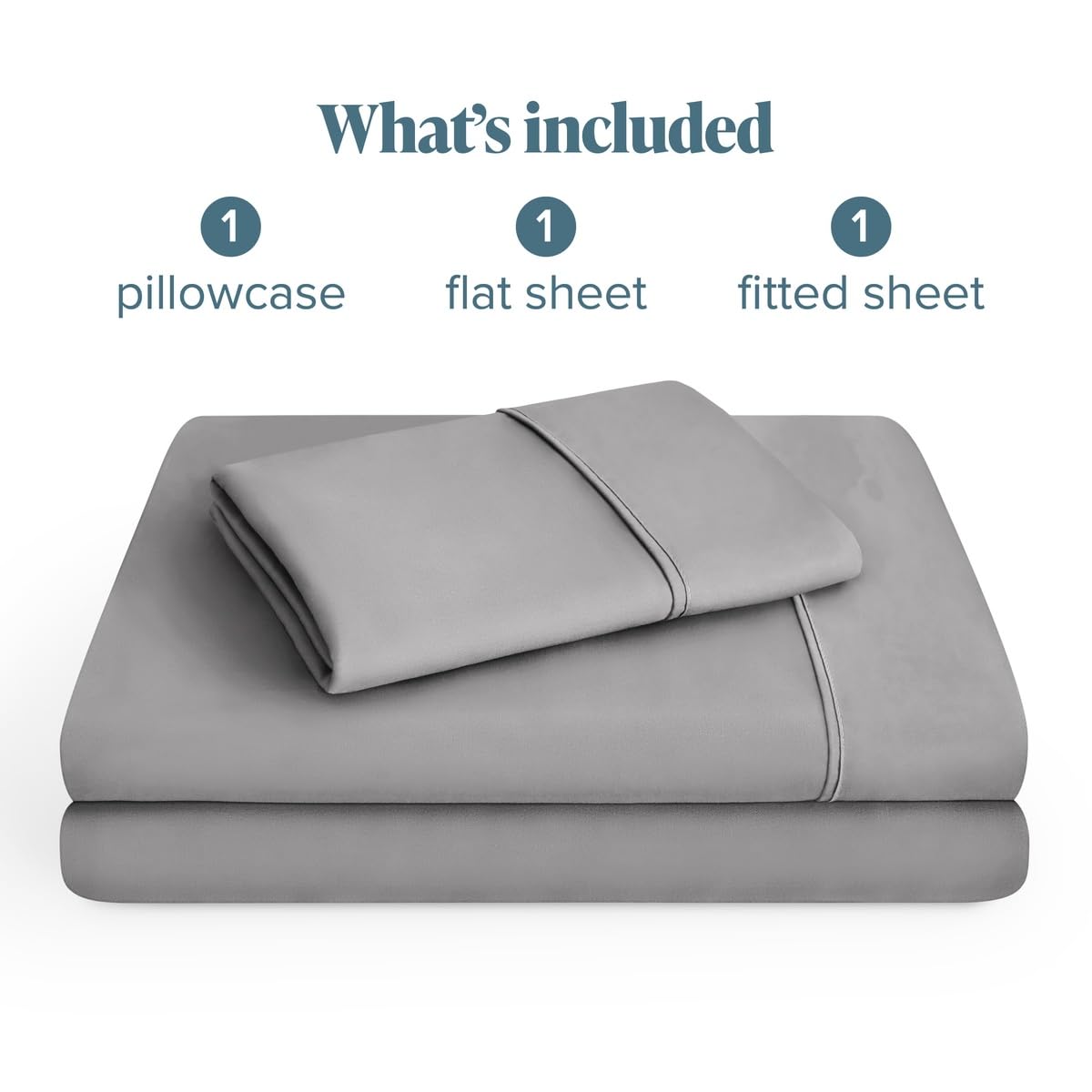 Bare Home pillowcase displayed open to show neat seams and easy pillow insertion