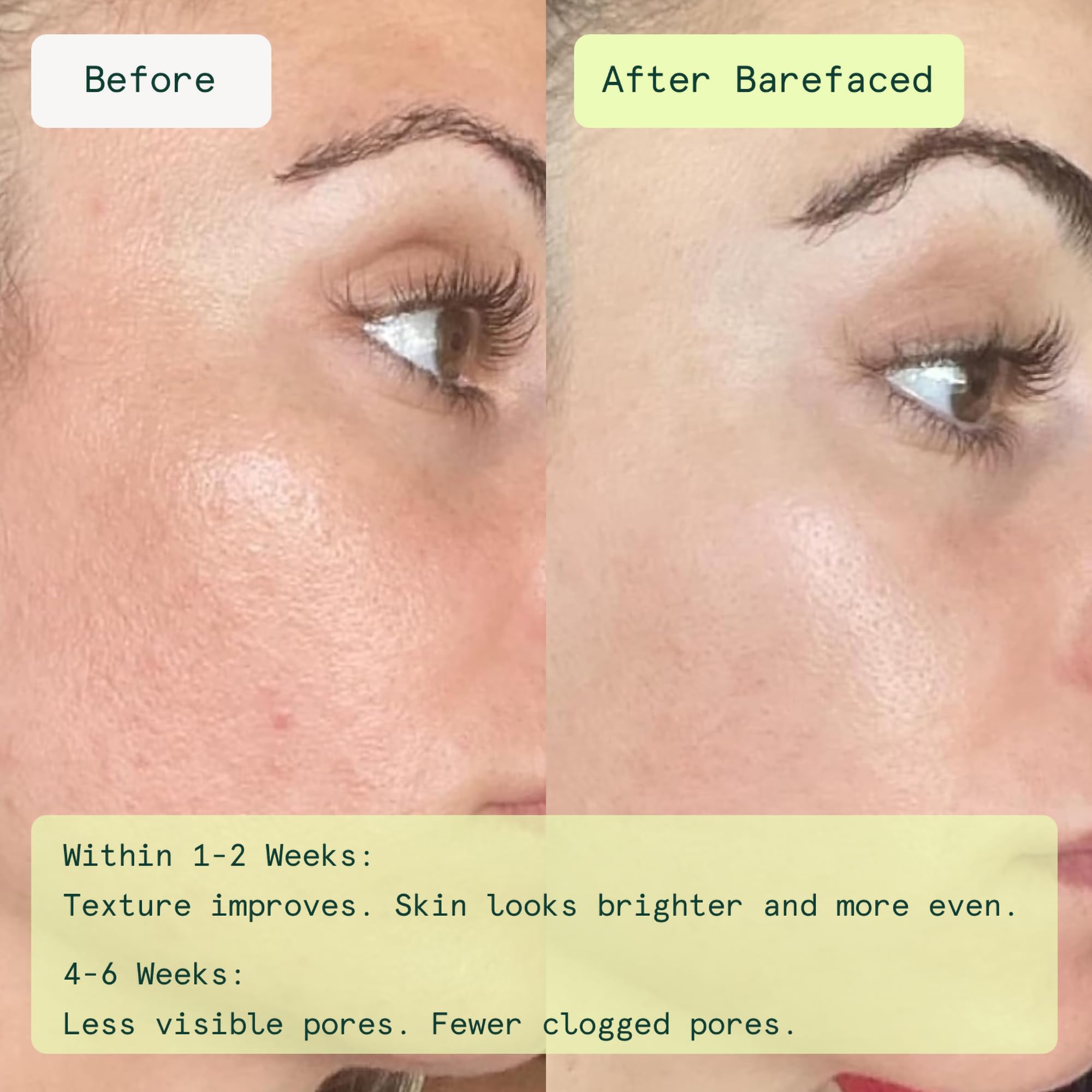 Barefaced pad close-up texture showing dual-sided surface for exfoliation
