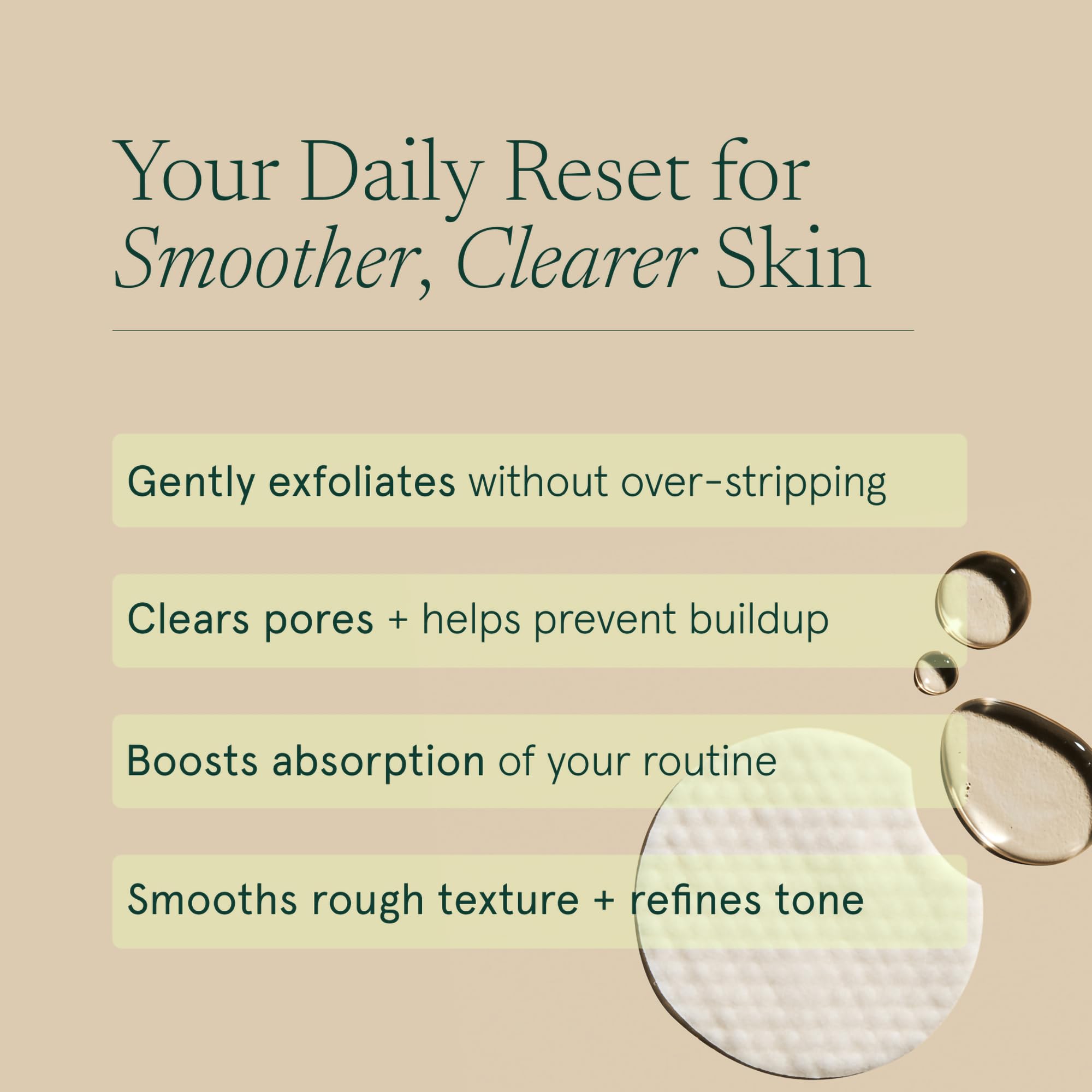 Barefaced pad solution droplet highlighting glycolic and salicylic actives