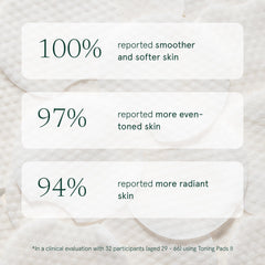 Barefaced pad held in hand illustrates size and convenient single-use benefit