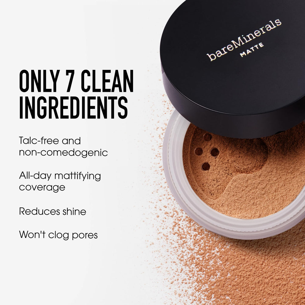 bareMinerals jar next to compact showing size and travel convenience