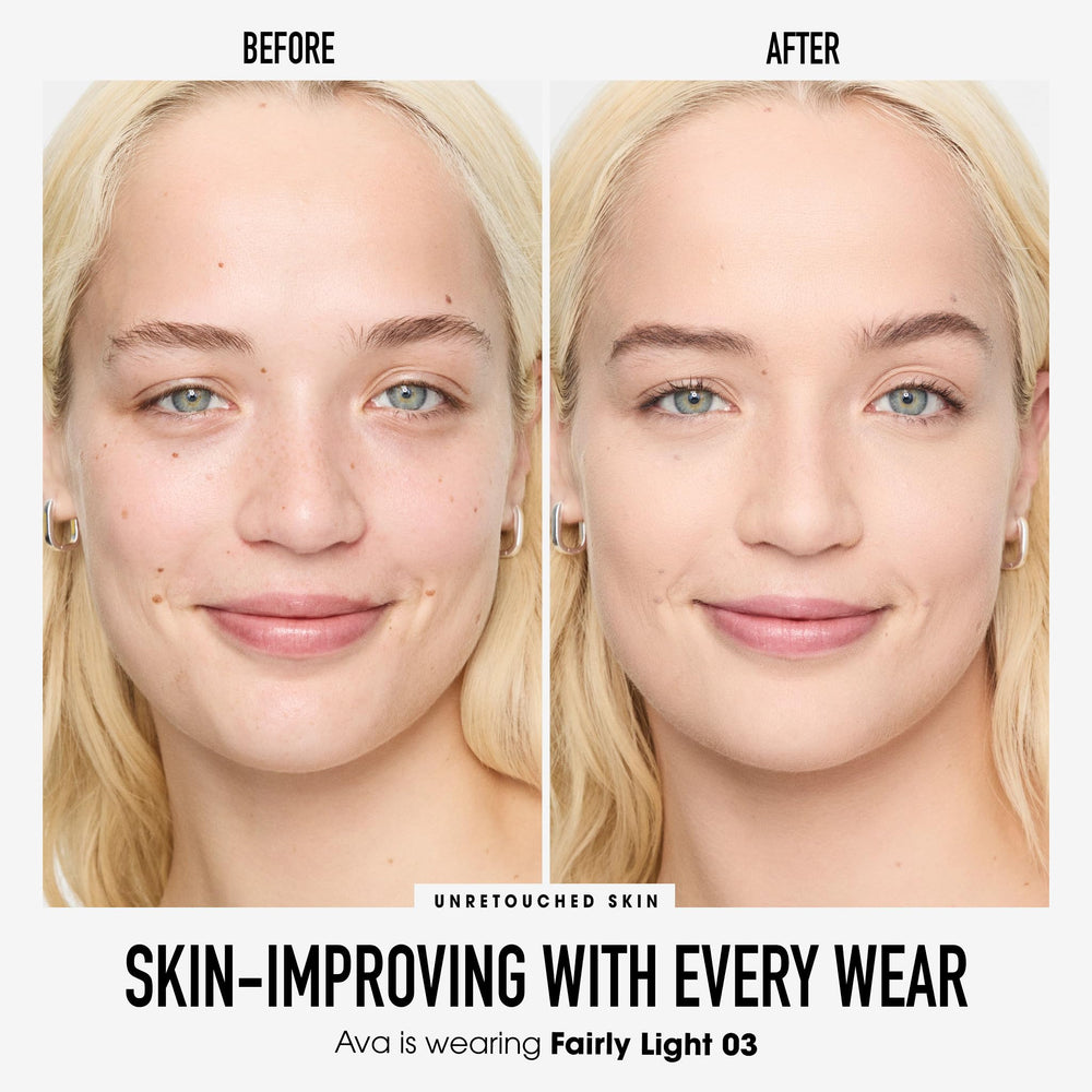 bareMinerals close-up powder texture highlighting lightweight blendability benefit