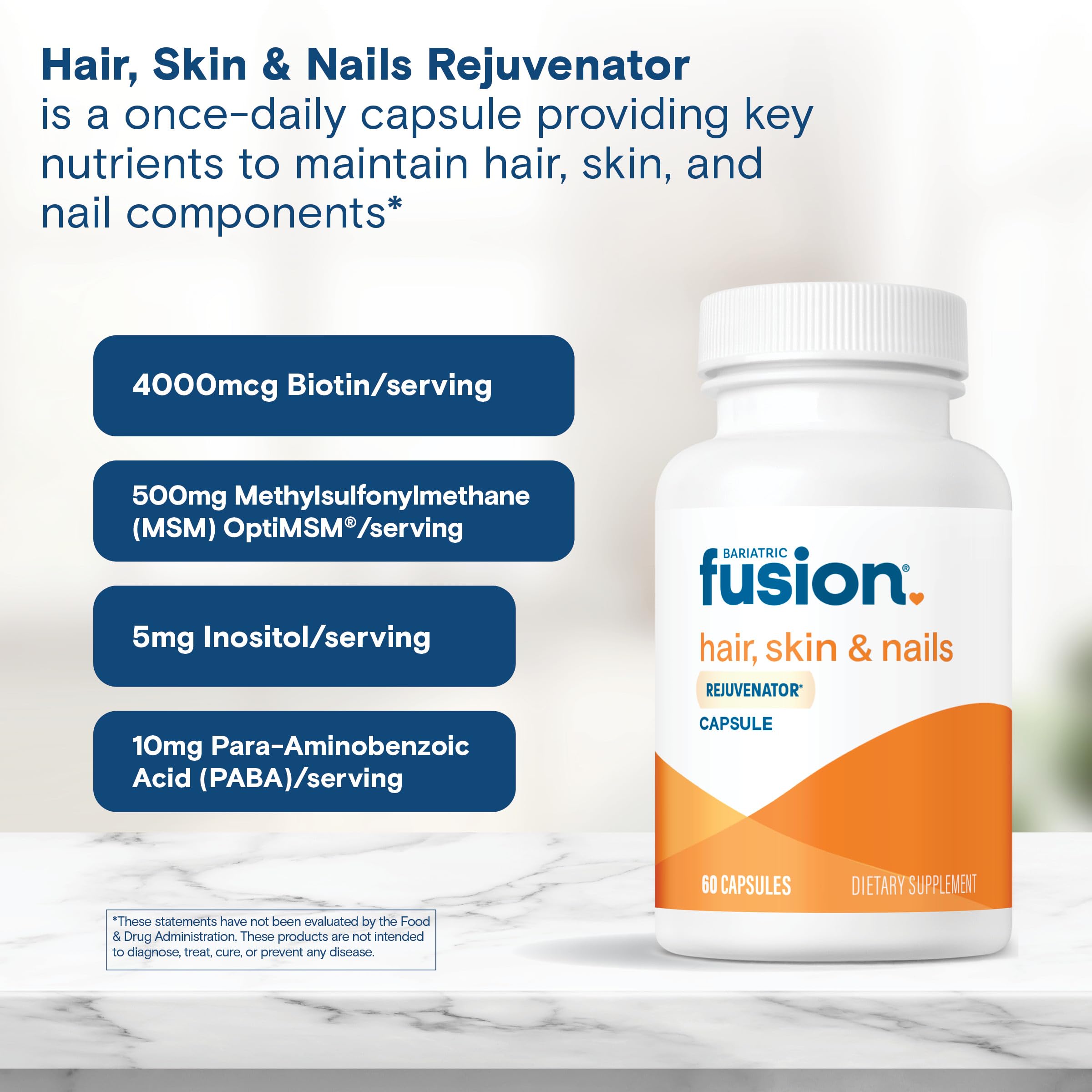 Bariatric Fusion bottle with 60 count to illustrate supply length