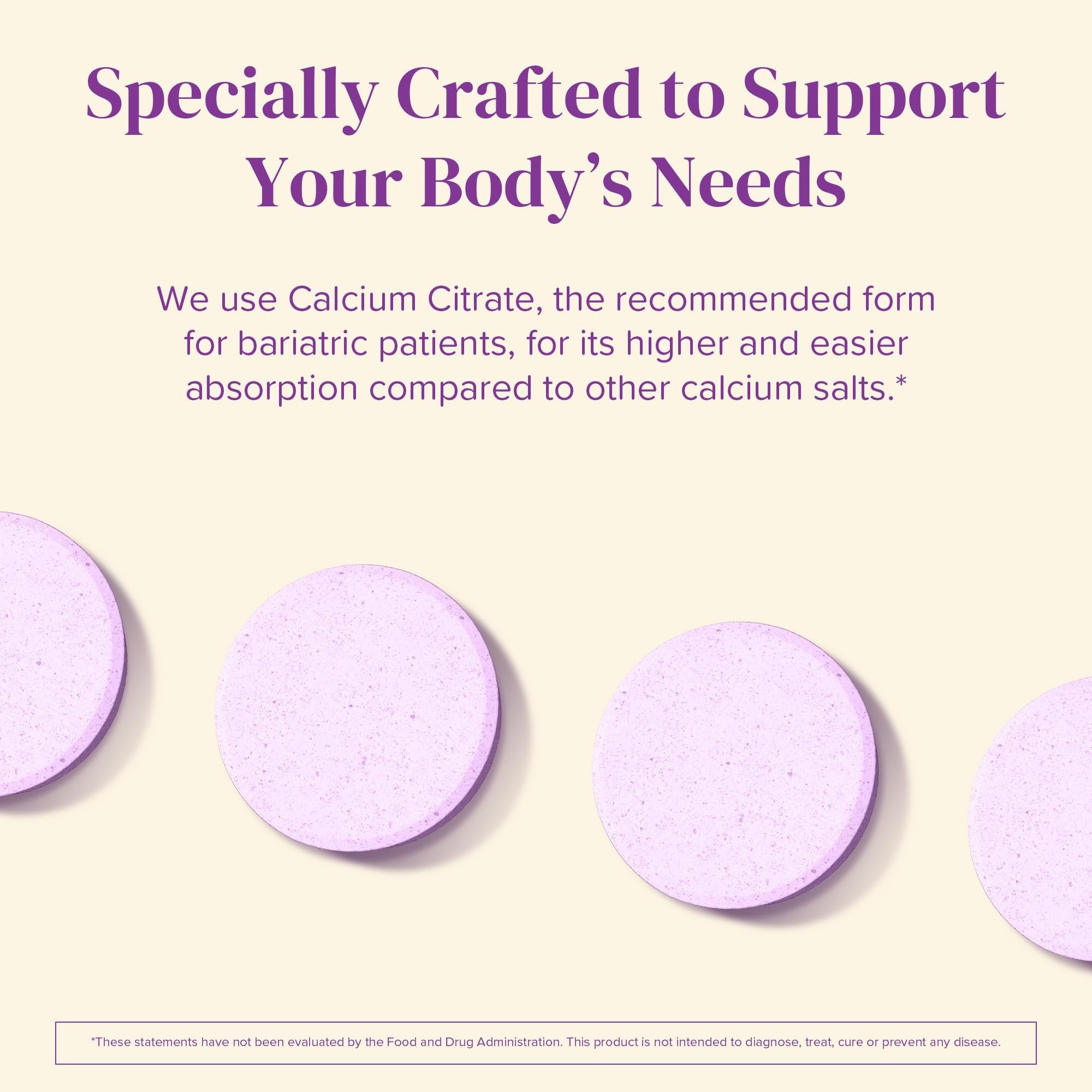 BariMelts supplement label detail showing dosage and allergen-free benefits