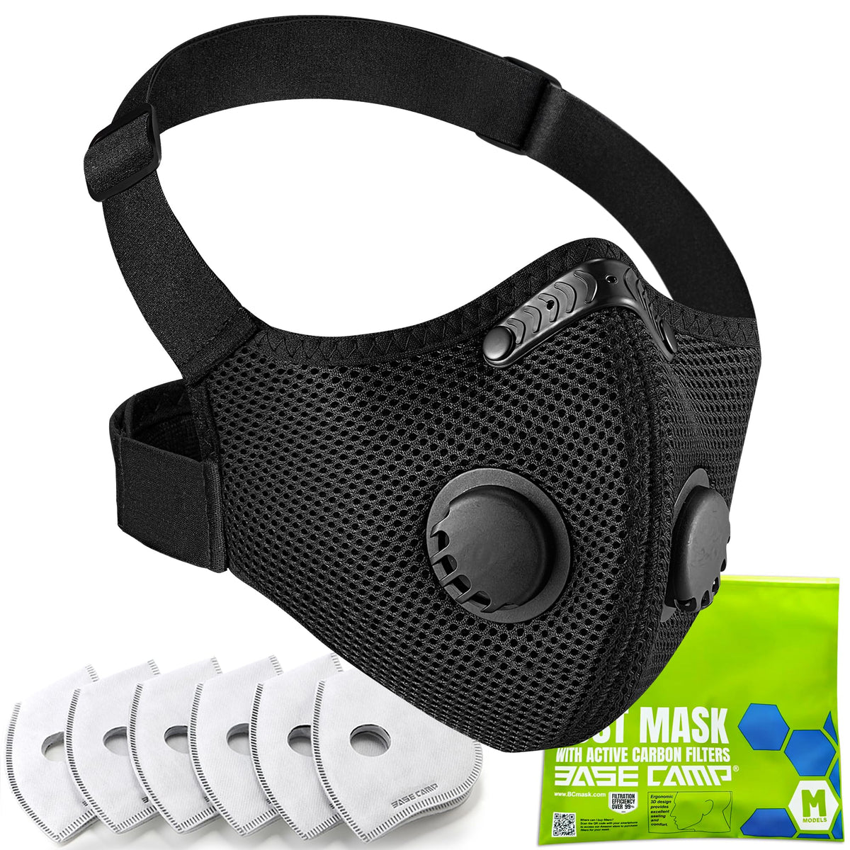 BASE CAMP M PRO front view showing secure seal and comfortable fit