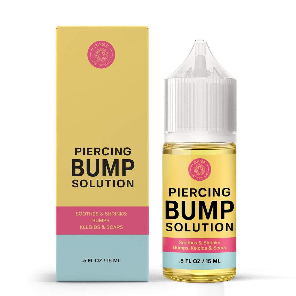 BASE LABORATORIES application on ear piercing demonstrating gentle, precise use benefit