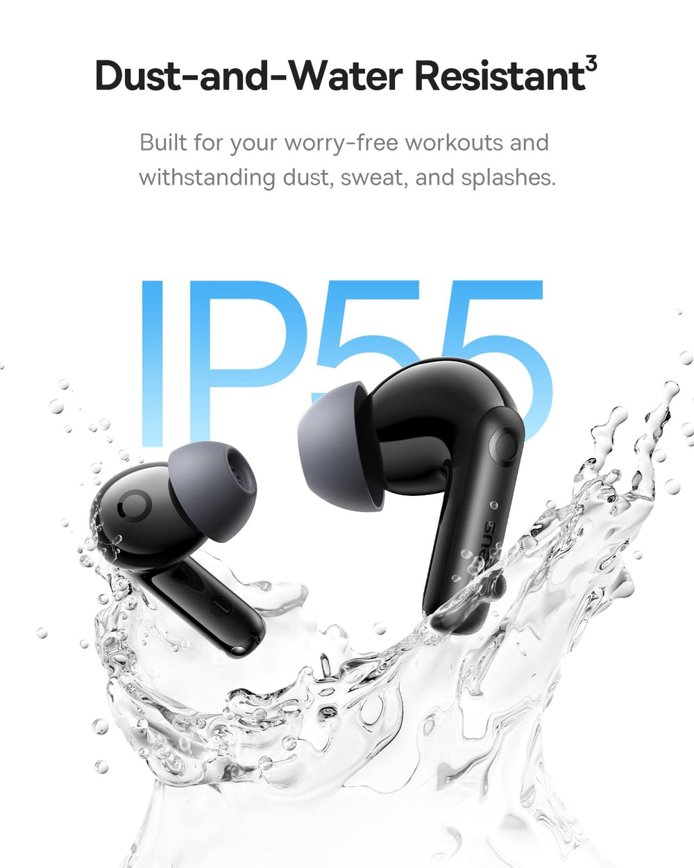 Baseus Bass BP1 Pro label showing LDAC Hi-Res badge and improved audio detail