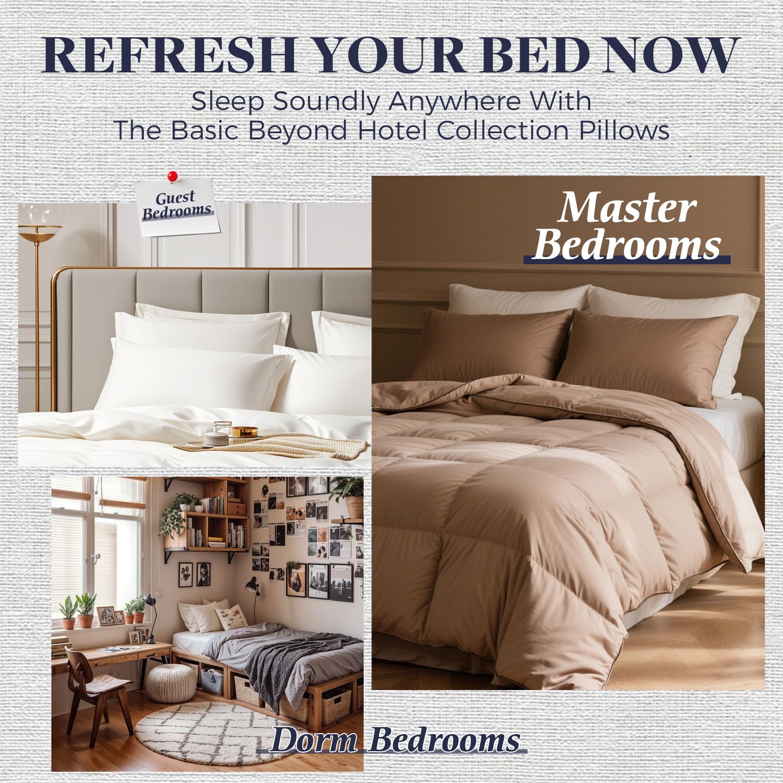 Basic Beyond pillow in dryer mid-cycle showing quick loft recovery and convenience