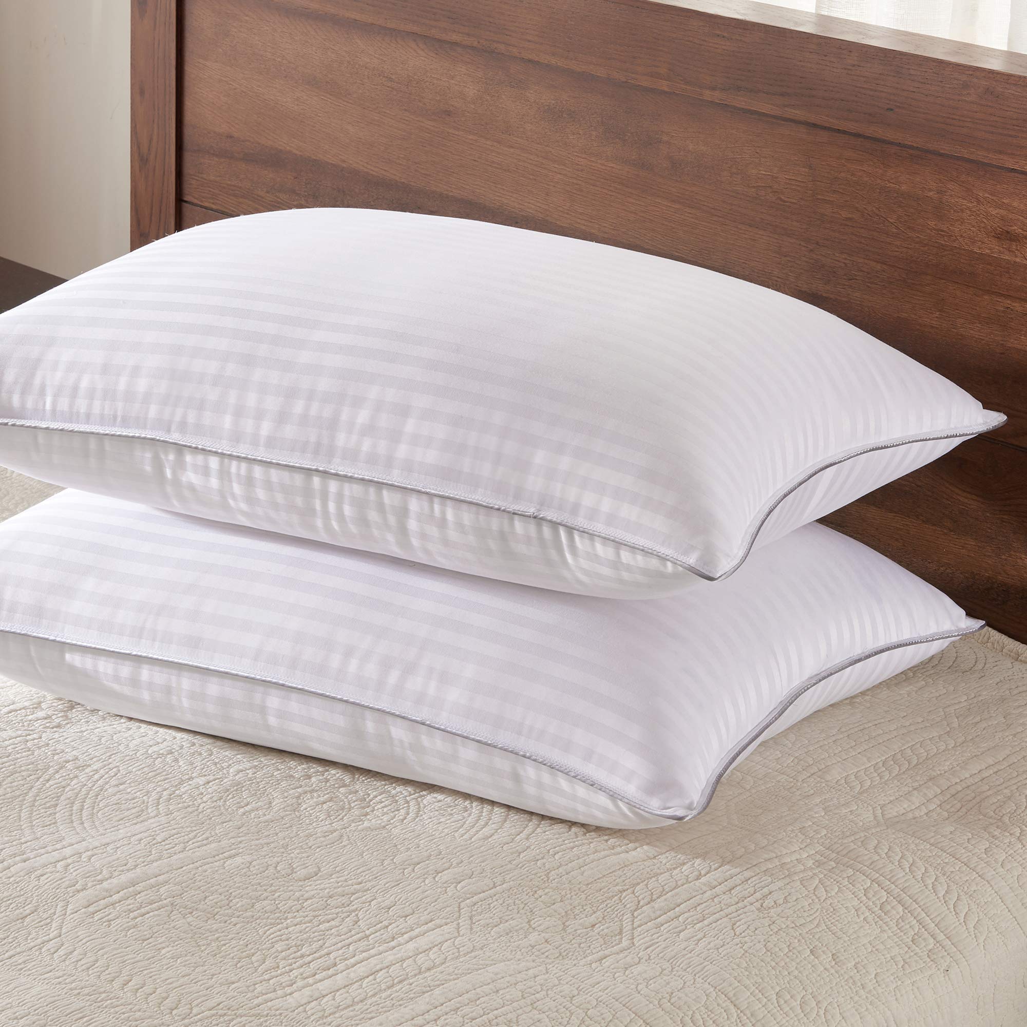 Basic Beyond front view of two king pillows showing soft hotel look and comfortable support