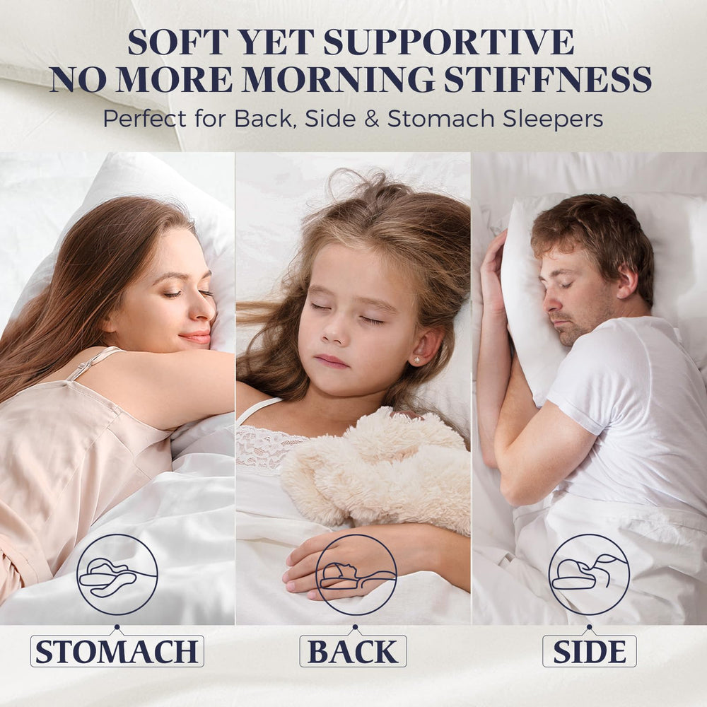 Basic Beyond pillow supporting a side sleeper demonstrating cushioned support and alignment