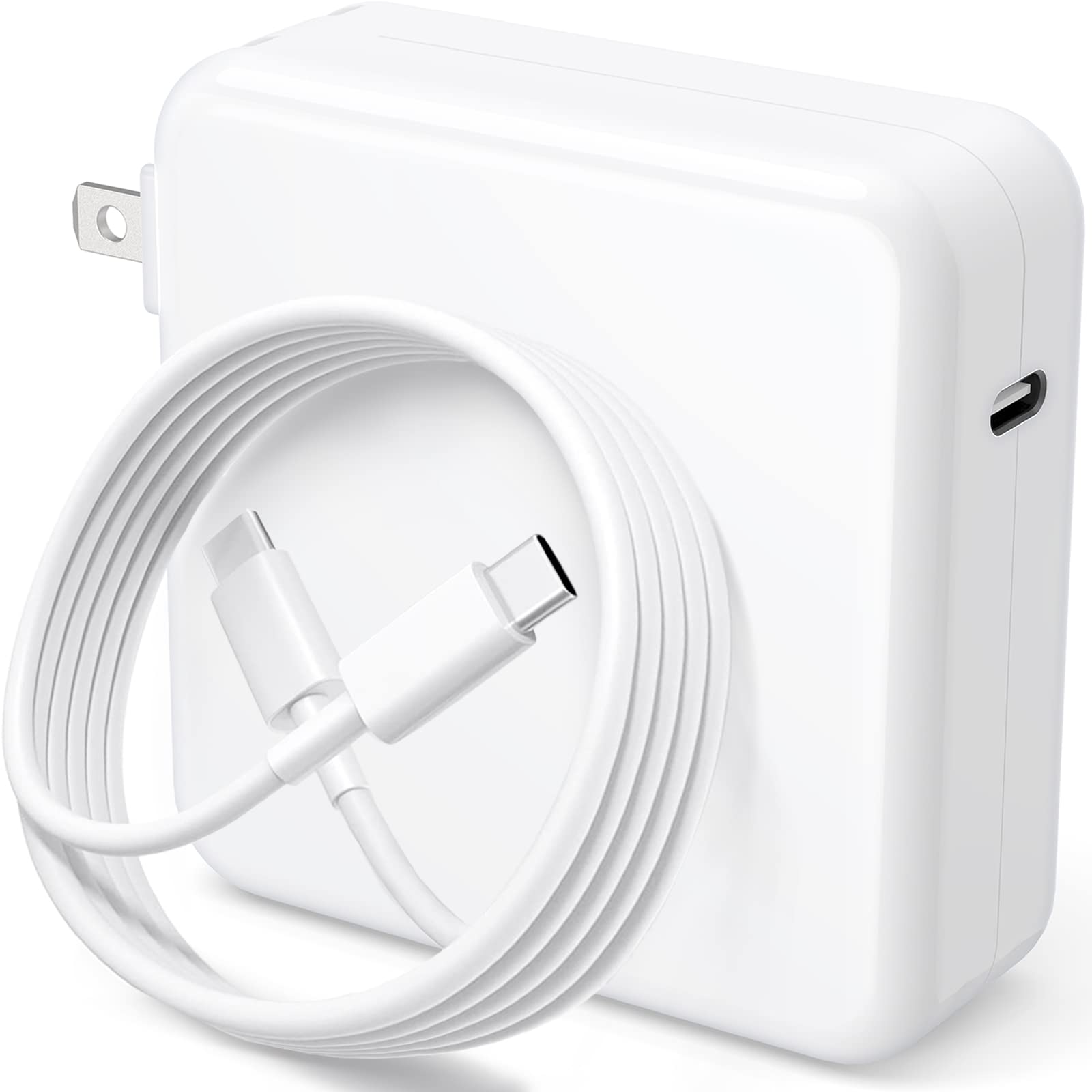 Basickaws front view of 120W charger showing compact profile and fast charging benefit