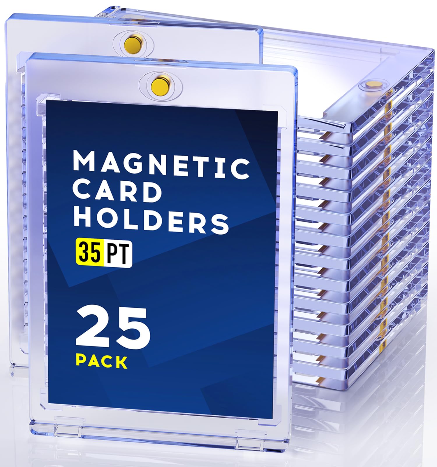 Basthalan front view clear holder showing protective display benefit