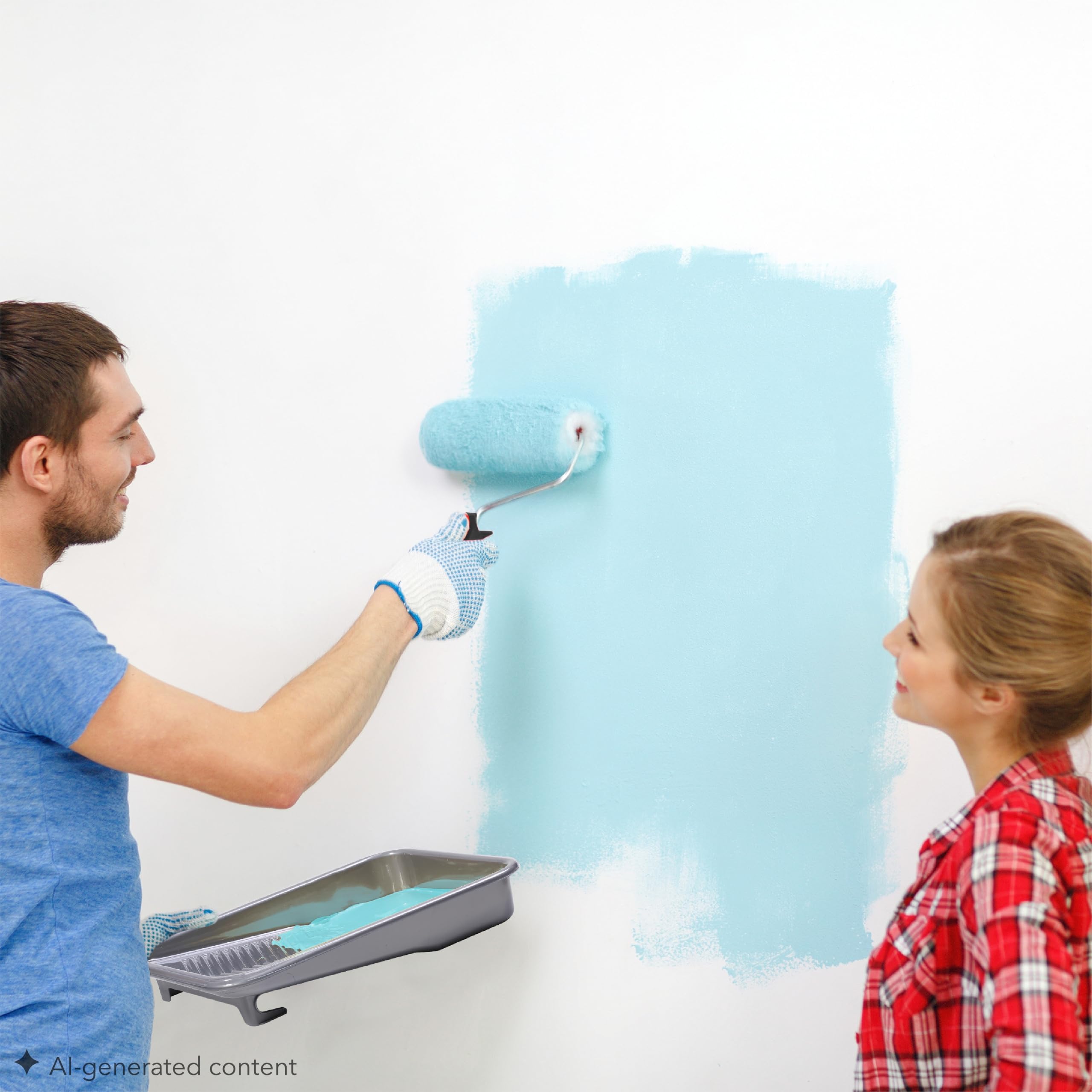 Bates Choice lifestyle room painting scene highlighting quick cleanup