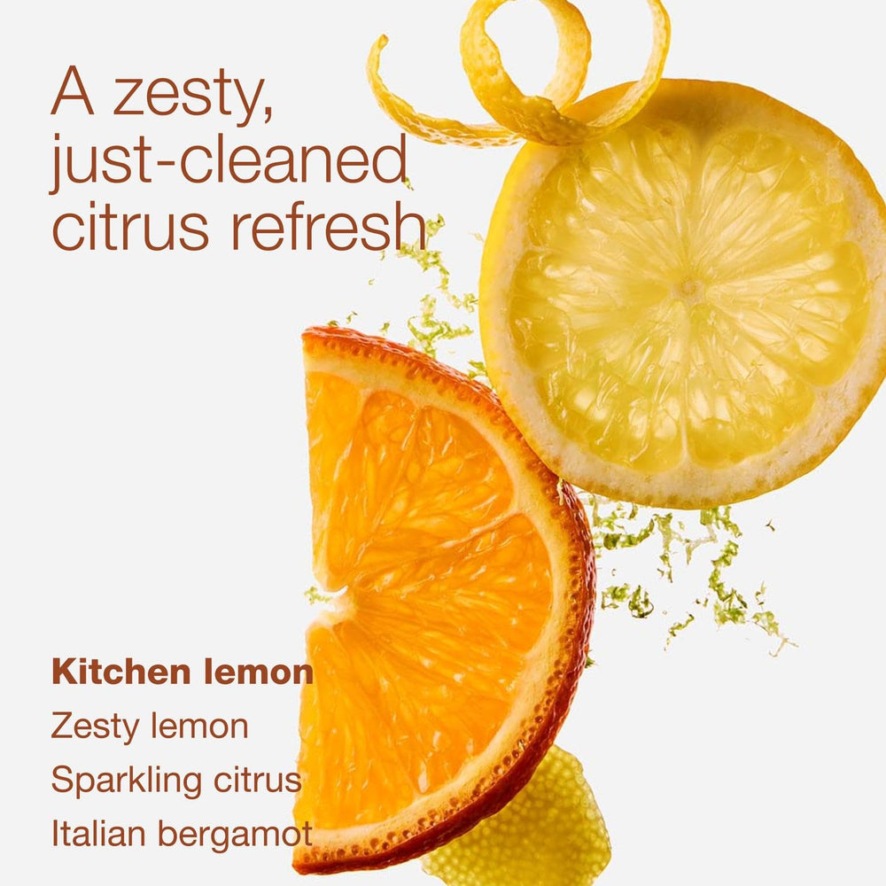 Bath & Body Works bottles staged in kitchen conveying fresh citrus scent benefit