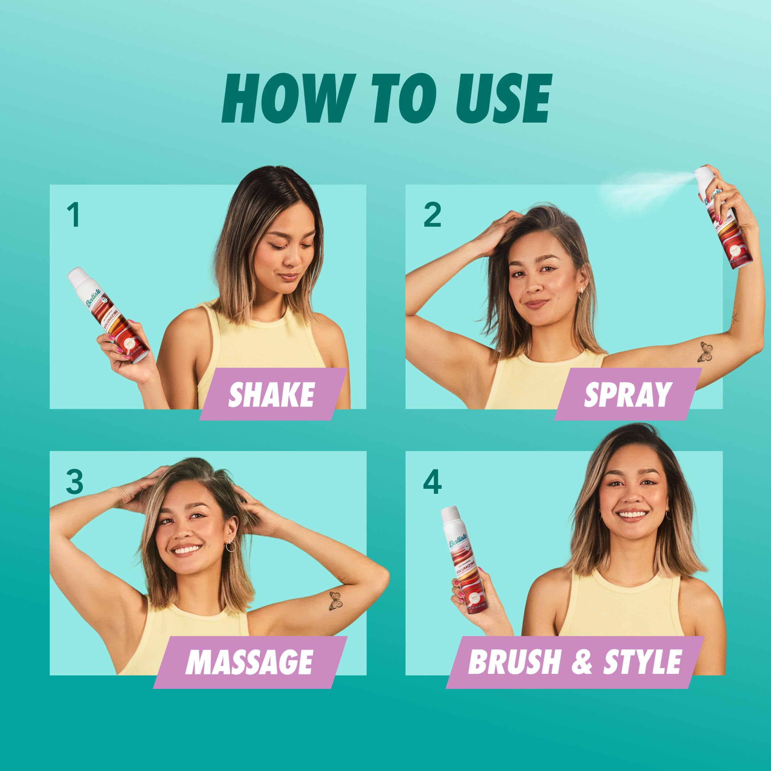 Batiste can beside a hand to show size and travel-friendly benefit