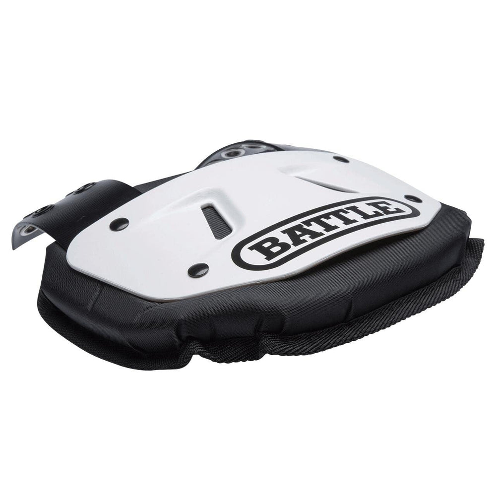 Battle back plate side profile curved shape improving energy distribution