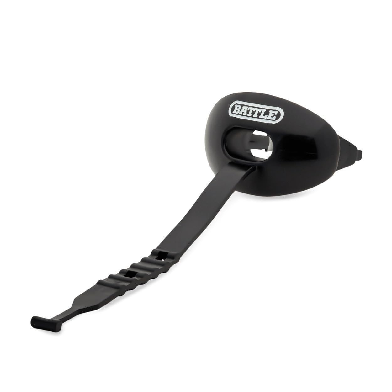 Battle mouth guard close-up of breathing channel highlighting enhanced airflow benefit