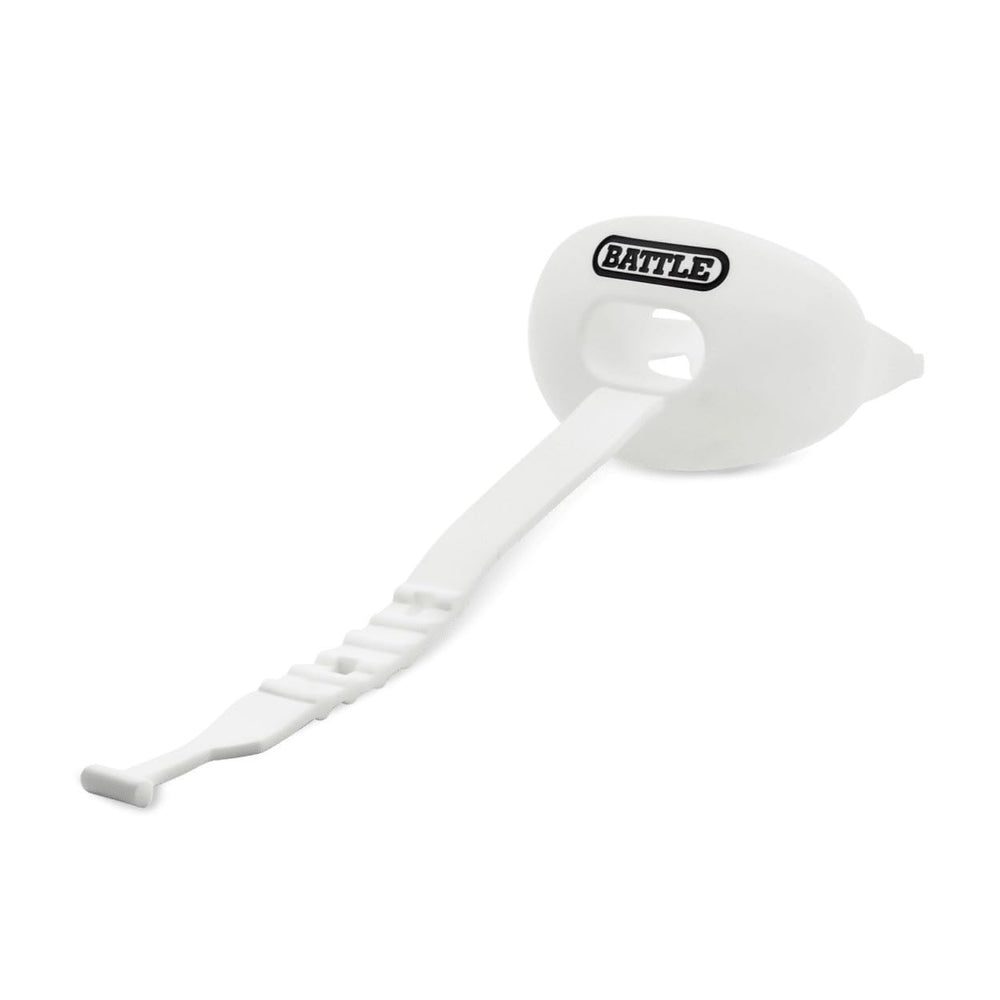 Battle mouthguard close-up of breathing channel enabling increased airflow benefit